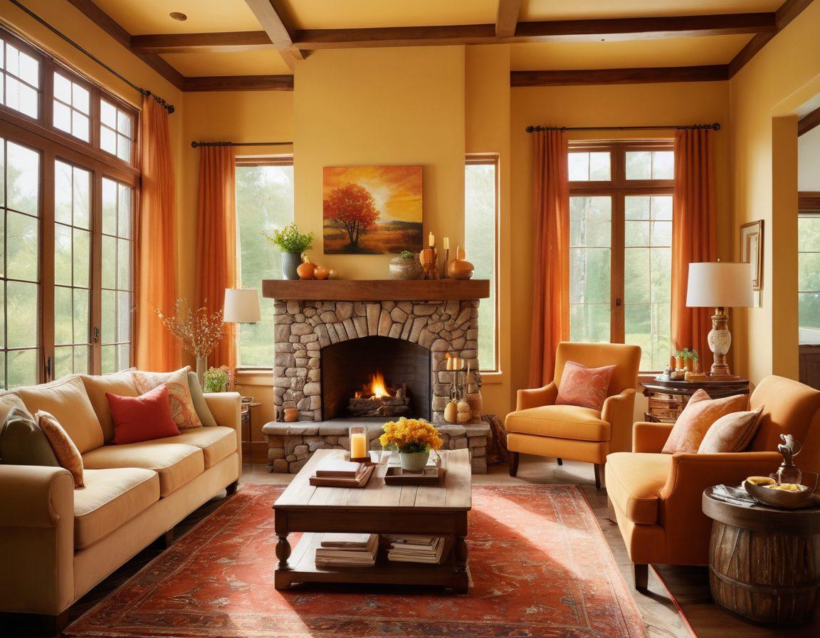 A warm and inviting living room scene, featuring a family gathered around a cozy fireplace, with symbols of love like hearts and insurance documents subtly integrated into the decor. A window shows a bright sunny day outside, representing a secure future. The atmosphere should evoke feelings of safety, happiness, and unity. Painting style. warm colors.